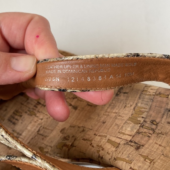 Tory Burch Faux Snakeskin Thong Wedge Platform Sandals - Size 10 - Picture 6 of 10